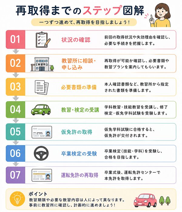 再取得までのステップ図解