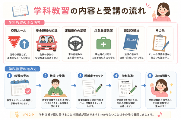 学科教習の内容と受講の流れ