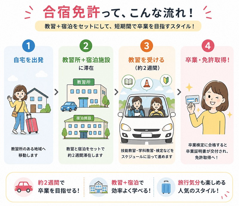 合宿免許がひと目で分かる図