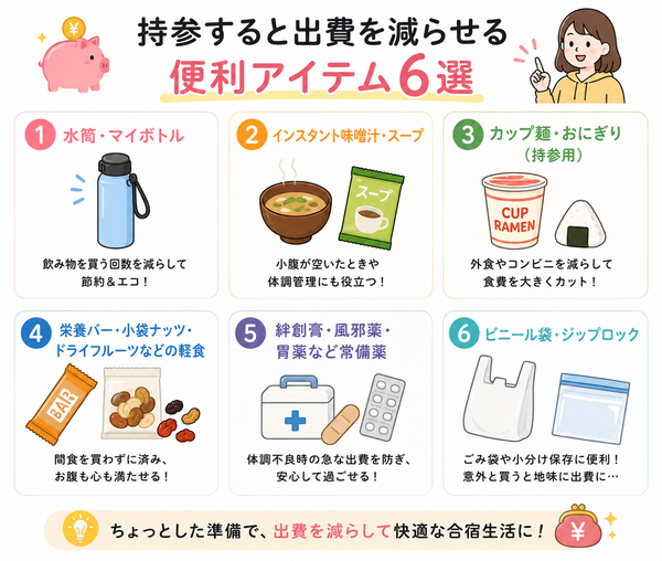 持参すると出費を減らせる便利アイテム6選