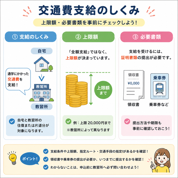 交通費支給の仕組み・上限額・必要書類がわかる図解